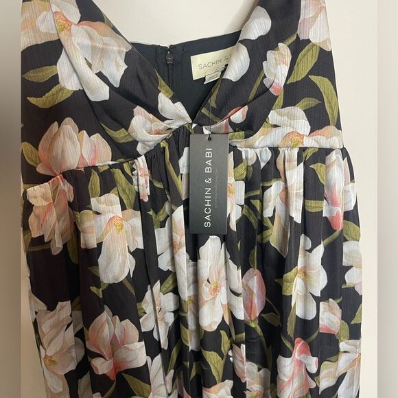 $285 Sachin & Babi Jessica Floral Print Gown NWT - Picture 3 of 6